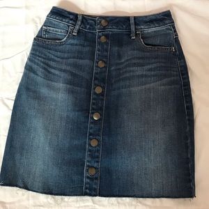 Denim button down skirt